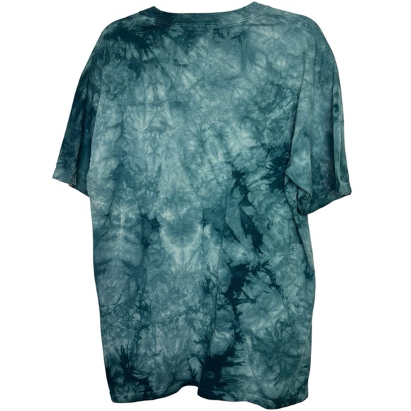 The Mountain Teal Graphic Egypt Tee Cotton size M King Tut Pharaoh Snake Tie Dye - Picture 2 of 8